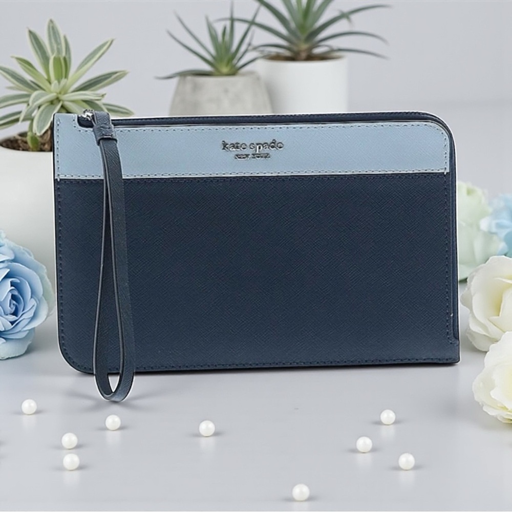💙♠️💙KATE SPADE💙♠️💙Nightcap Cameron Medium L-Zip Wristlet/NWOT